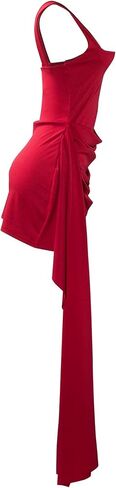 Women Sexy Sleeveless Mini Dress Square Neck Ruched Ribbon Bodycon Night Club Party Dress in Saudi Arabia