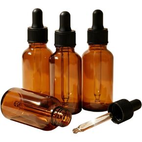 زجاجة قطارة زجاجية سعة 1/2 أونصة، زجاجات صبغة سعة 15 مل مع قطارة، ملصقات - زجاجة قطارة عين مضادة للتسرب أثناء السفر للمستخلصات والزيوت العطرية والسوائل والعطور (8 قطع) in Kuwait