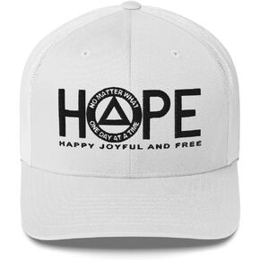 شعار Hope AA باللون الأسود، سعيد بهيج ومجاني بغض النظر عن يوم واحد في كل مرة، شعارات التعافي، أقوال 12 خطوة، غطاء شبكي للهدايا in Kuwait