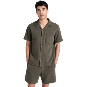 Vince Men's Boucle Button Down Shirt in Kuwait