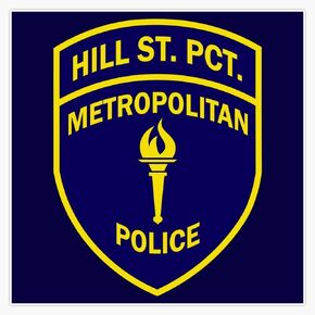 Magnet Hill Street Blues - Metropolitan Police Magnetic Vinyl Sticker Decal 5" in Saudi Arabia