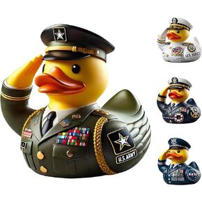 2026 New Duck Captain Resin Ornament, Veteran Tribute ，Military Resin Duckies Decorations for Veterans Day (Green) in Kuwait