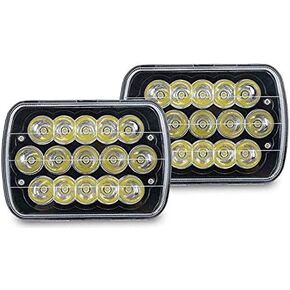 زوج واحد من المصابيح الأمامية LED السوداء مقاس 7x6 5x7 H6054 استبدال المصابيح in Kuwait