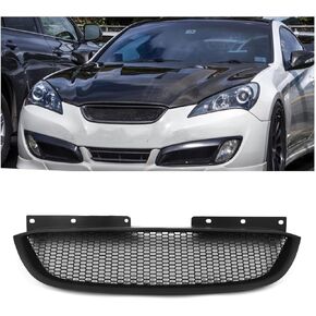 Front Bumper Grill Grille Cover For Hyundai Genesis Coupe 2008-2012 Matte Black Glossy Black Carbon Fiber Look in Kuwait