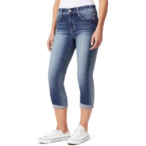 Angels Forever Young Women's Everluxe Bling Sculpt Straight 23.5" Crop Jeans in Kuwait