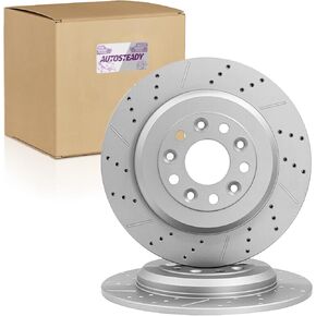 12.99" Rear Brake Rotors Replacement for 2011 2012 2013 2014 Ford Edge, Flex Explorer Taurus X Freestyle Five Hundred, Lincoln MKS MKX MKT, Mercury Sable Montego Drilled Slotted Brakes Set in Kuwait