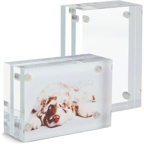 Juvale 2 Pack Acrylic Picture Frames 2x3, Mini Wallet Size for Photos, Tabletop, Desktop in Kuwait