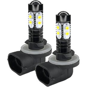 881 LED Fog Light Bulb, LED Headlight Bulbs Replacement OEM# 881 886 889 862 894 896 898, 50W 6000K Low Beam Extremely Bright Xenon DRL/Fog Light Universal for Car Truck SUV (2PCS, White) in Kuwait