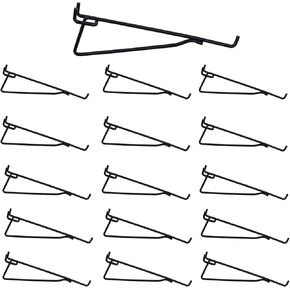 8 PCS Pegboard Shelf Hooks, 6 Inch Metal Utility Hook, Pegboard Shelf Brackets Hooks, 1/4 inch PegBoard Organizer Accessories, Storage Rack for Garage Workbench Art Craft Room Office Retail Shop in Kuwait