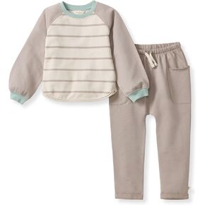 Burt's Bees Baby Baby Boys' Shirt and Pant Set, Top & Bottom Outfit Bundle, 100% Organic Cotton in Kuwait