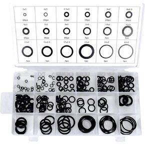 225PCS Rubber O-Ring Oil Resistance O-Ring Washer Gasket Seals Watertightness Assortment Different Size With Plastic Box Kit Set in Kuwait
