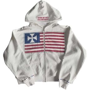 MLAFE Y2K Zip Up Hoodie Gothic Print & Embroidery Retro Unisex Streetwear Sweatshirt Oversized Harajuku Graphic Hooded Jacket in Kuwait