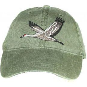 Tom's Bird Feeders Sandhill Crane Embroidered Cotton Cap in Kuwait