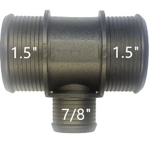 1.5" x 1.5" x 7/8" Fitting,Radiator Coolant Hose 3 Way Connector,Heater T-Joint Diverter,Water Pipe Splitter Kit for Chevrolet,Ford,MINI,Edge,Ram,GMC,Jeep,Cadillac,Mercedes-Benz,Dodge,BMW,Audi,VW,38mm in Kuwait