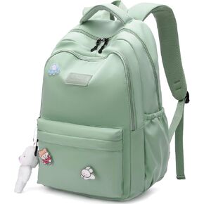 حقيبة ظهر مدرسية للفتيات المراهقات، حقيبة كتب لطيفة للمدرسة الثانوية المتوسطة، حقيبة ظهر جمالية للكمبيوتر المحمول، باللون الأسود in Kuwait