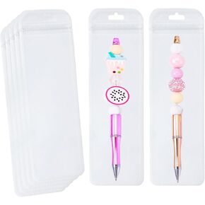 100 Pcs Pen Packaging Bags for Small Business, Resealable Pouch Bag for Pens, Clear Ziplock Smell Proof Storage Bags for Packaging Lipgloss, Jewelry, Cosmetic, Candy 2.75x7.8inch in Kuwait