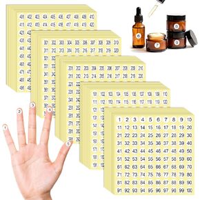 1-500 ملصق بأرقام مستديرة - 10 مجموعات 5000 ملصق جرد متتالي ذاتي اللصق، ملصقات جرد ذات أرقام صغيرة، ملصق أرقام دائري للتنظيم والتخزين وتنظيم الصناديق in Kuwait