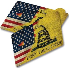 قطعتان من غلاف بطاقة الخصم Don't Tread On Me، غلاف بطاقة الائتمان Gadsden Flag Freedom لبطاقة الهوية والطالب والنقل وبطاقة البنك - مقاومة للماء، غطاء ملصق لبطاقة الائتمان الوطنية من الفينيل النحيف in Kuwait