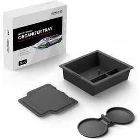 منظم وحدة التحكم المركزية من السيليكون الآمن غذائيًا، ملحقات Tesla New Model Y Juniper (2025/2026) وModel 3 Highland (2024/2025)، تنزلق بسلاسة، هدايا لمالكي Tesla [أسود] in Kuwait