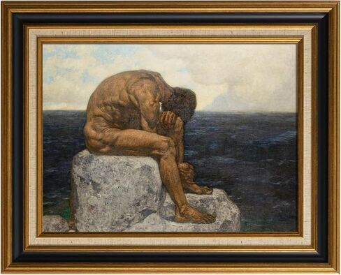 Vintage Plein Air Frame for 24x36 Handmade Paintings, 2.6" Wide DIY Old-fashioned Art Frame for Horizontal Vertical Display, No Glass & Backing, Living Room Bedroom Hallway Decor (Black Gold) in Kuwait