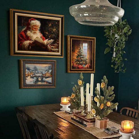 Vintage Plein Air Frame for 24x36 Handmade Paintings, 2.6" Wide DIY Old-fashioned Art Frame for Horizontal Vertical Display, No Glass & Backing, Living Room Bedroom Hallway Decor (Black Gold) in Kuwait