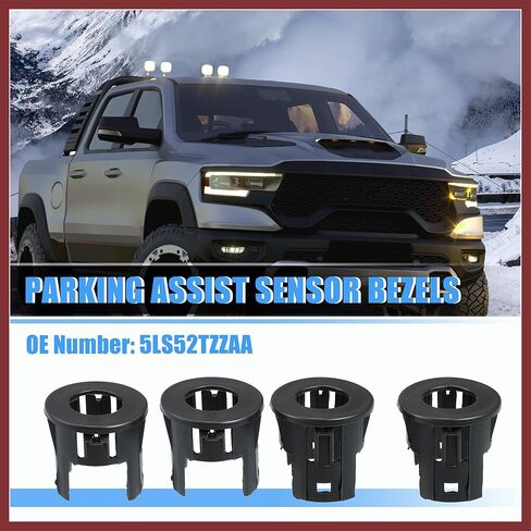 4PCS Parking Assist Sensor Bezels for Front or Rear Bumper for Dodge for Ram 1500 Backup Parking Aid Sensor Retainer Bracket for Ram 1500 Replace 5LS52TZZAA Replace Parts in Saudi Arabia