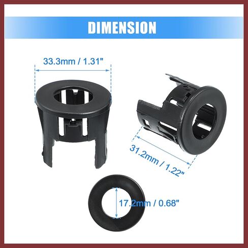 4PCS Parking Assist Sensor Bezels for Front or Rear Bumper for Dodge for Ram 1500 Backup Parking Aid Sensor Retainer Bracket for Ram 1500 Replace 5LS52TZZAA Replace Parts in Saudi Arabia