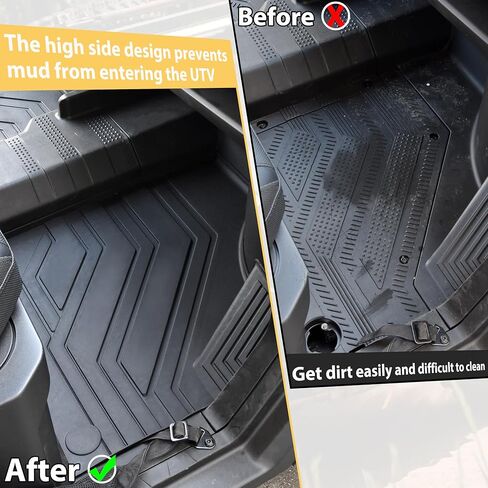 SAUTVS TPE Front Floor Mats for CFMOTO UFORCE 1000/1000 XL, Front Row Floor Liners Slush Mat All Weather Protection for CFMOTO UForce 1000 2019-2025/1000 XL 2022-2025 Accessories in Saudi Arabia