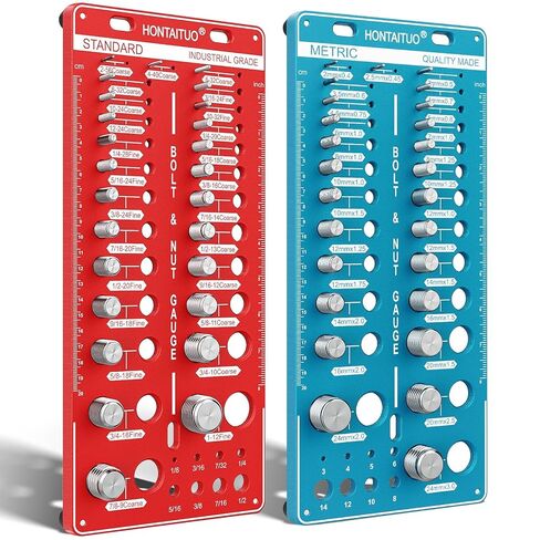 Nut and Bolt Thread Checker Standard and Metric,Bolt Size and Thread Gauge (34 Thread Checker) in Saudi Arabia