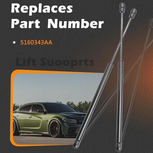 2Pcs 18.05 IN Front Hood Struts Lift Supports Compatible with Dodge 2010 Ram 2500 3500 for Ram 2500 3500 4500 5500 11-18 with Steel Hood Shock Gas Spring Prop Rod Cylinder Replace 05160343AA 5160343AA in Saudi Arabia