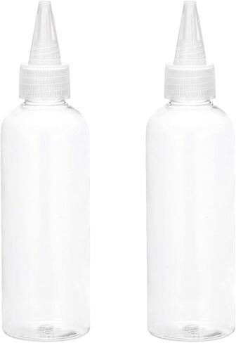 MECCANIXITY 2 Pack 100ml/3.4oz Dispensing Bottles Plastic Squeeze Bottle with Twist Top Cap Graduated Measurement for Liquids, Inks, Oils, Arts, Crafts in Saudi Arabia