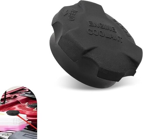 Coolant Reservoir Cap, Engine Overflow Radiator Cap, 2544126100 Leak-proof and Dust-proof Sealing Cover Replacement, Compatible with Kia Santa Fe (Black) in Kuwait