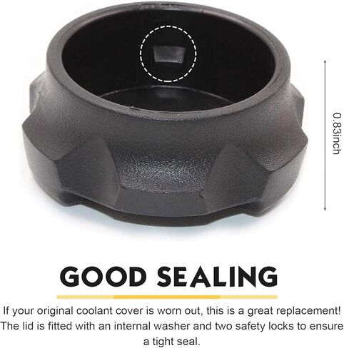 Coolant Reservoir Cap, Engine Overflow Radiator Cap, 2544126100 Leak-proof and Dust-proof Sealing Cover Replacement, Compatible with Kia Santa Fe (Black) in Kuwait