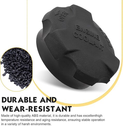 Coolant Reservoir Cap, Engine Overflow Radiator Cap, 2544126100 Leak-proof and Dust-proof Sealing Cover Replacement, Compatible with Kia Santa Fe (Black) in Kuwait