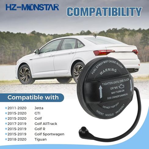 Gas Cap Fuel Cap 5C0201550T 5Q0201550L Compatible with 2011-2020 Jetta 2015-2020 Golf | GTI 2017-2019 AllTrack 2015-2019 R | Sportwagen Replace 5C0 201 550 T 5C0-201-550-T in Saudi Arabia