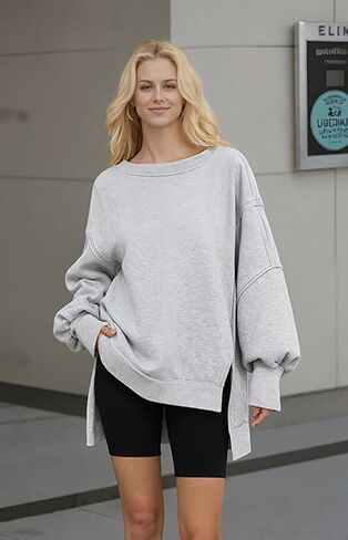 Cozy Oversized Y2K Sweatshirts for Women Streetwear Hoodies and Crewnecks Fall Winter Fashion in Saudi Arabia