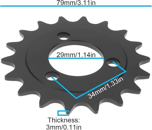 2pcs 18T Bicycle 410 Sprocket 29mm Inner Diameter for Electric Scooters Motorcycles Bikes in Kuwait
