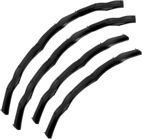 شريط السير الوقائي للباب السفلي من المطاط F81Z-2520758-AA متوافق مع 1999-2016 Ford F250 F350 F450 F550 Super Duty، 2000-2005 Excursion استبدال 1C3Z-26253A24-A (الجبهة الخلفية اليسرى اليمنى-4PCS) in Kuwait