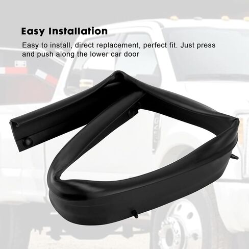 شريط السير الوقائي للباب السفلي من المطاط F81Z-2520758-AA متوافق مع 1999-2016 Ford F250 F350 F450 F550 Super Duty، 2000-2005 Excursion استبدال 1C3Z-26253A24-A (الجبهة الخلفية اليسرى اليمنى-4PCS) in Kuwait