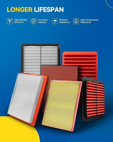 فلتر هواء المحرك PHILTOP، متوافق مع CA11118 BMW X5 2011-2018، 535i xDrive 2011-2016، 535i 2012-2016، X6 2008-2019، X4 2015-2018، 640i Gran Coupe 2013-2019، تحسين تدفق هواء المحرك in Kuwait