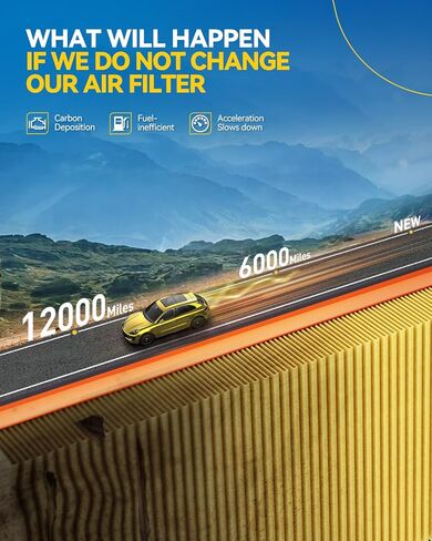 فلتر هواء المحرك PHILTOP، متوافق مع CA11118 BMW X5 2011-2018، 535i xDrive 2011-2016، 535i 2012-2016، X6 2008-2019، X4 2015-2018، 640i Gran Coupe 2013-2019، تحسين تدفق هواء المحرك in Kuwait