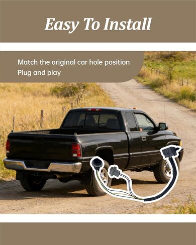 Tail Light Wiring Harness Driver Side Fit for Dodge Ram 1500 2500 1998-2001 Pickup Truck Rear Tail Lamp Bulb Socket Wire Harness 56021369 56020077 in Kuwait