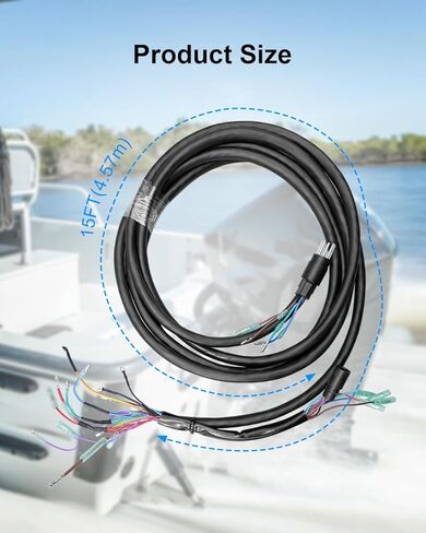 تسخير الأسلاك الخارجية مناسب لـ Mercury Marine MerCruiser Quicksilver 881170A15 صندوق التحكم عن بعد، استبدال كابل توجيه القارب 17179T1 84-17179T1 in Saudi Arabia