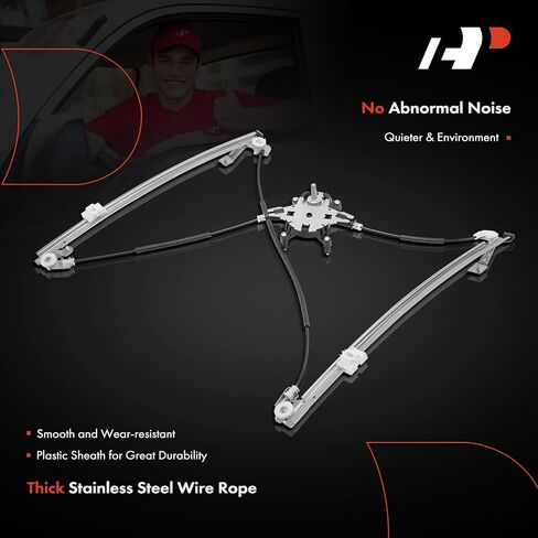 A-Premium Manual Window Regulator Compatible with Dodge Grand Caravan, Caravan & Chrysler Town & Country, Voyager, 2001 2002 2003, Front Left Driver Side in Saudi Arabia