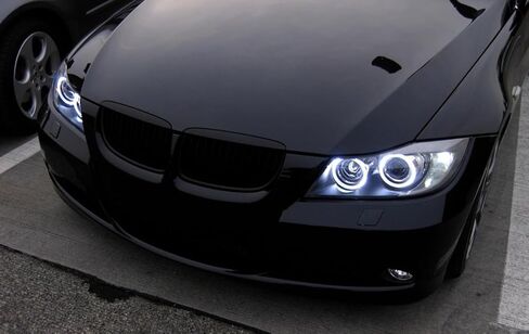 iJDMTOY 7000K Xenon White LED Angel Eye Halo Rings Kit Compatible with 2006-2012 BMW E90/E91 3 Series 4-Door (Fit Xenon Trim ONLY) (Retrofit Required) in Saudi Arabia
