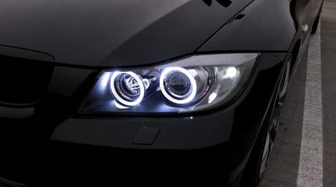 iJDMTOY 7000K Xenon White LED Angel Eye Halo Rings Kit Compatible with 2006-2012 BMW E90/E91 3 Series 4-Door (Fit Xenon Trim ONLY) (Retrofit Required) in Saudi Arabia