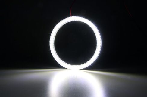 iJDMTOY 7000K Xenon White LED Angel Eye Halo Rings Kit Compatible with 2006-2012 BMW E90/E91 3 Series 4-Door (Fit Xenon Trim ONLY) (Retrofit Required) in Saudi Arabia