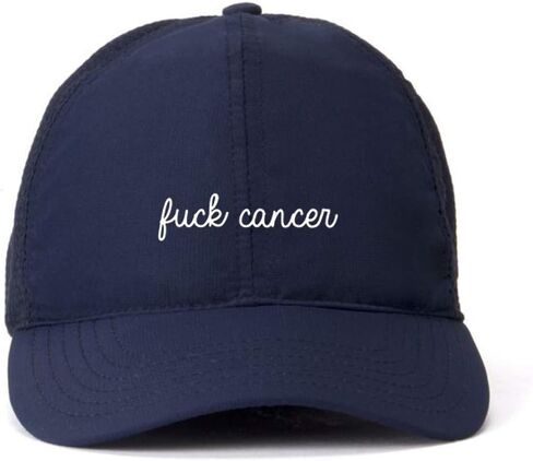 Tech Design Fuck Cancer, Cancer Awareness Baseball Cap Embroidered Cotton Adjustable Dad Hat in Saudi Arabia