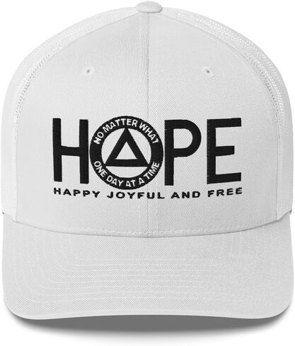 شعار Hope AA باللون الأسود، سعيد بهيج ومجاني بغض النظر عن يوم واحد في كل مرة، شعارات التعافي، أقوال 12 خطوة، غطاء شبكي للهدايا in Kuwait