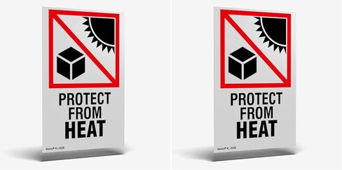 Kenco 3" X 5" Protect from Heat Safe Handling Warning Stickers for Shipping and Packing - 500 Adhesive Labels Per Roll in Kuwait